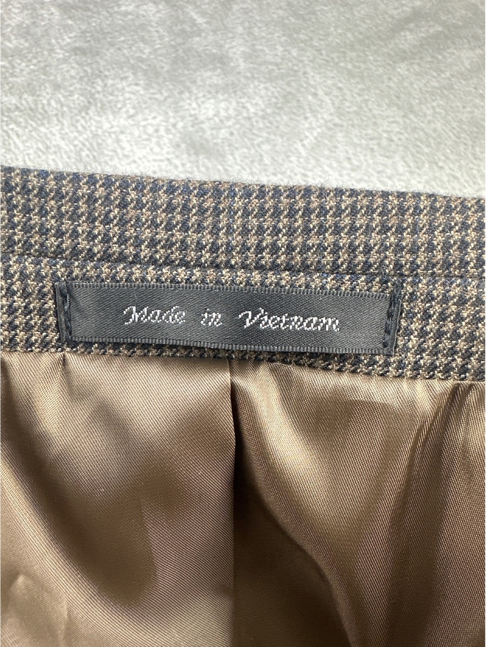 CHAPS Men's 44R Herringbone Blazer Sport Coat Brown Gray 2 Button Preppy Fall - Picture 9 of 9